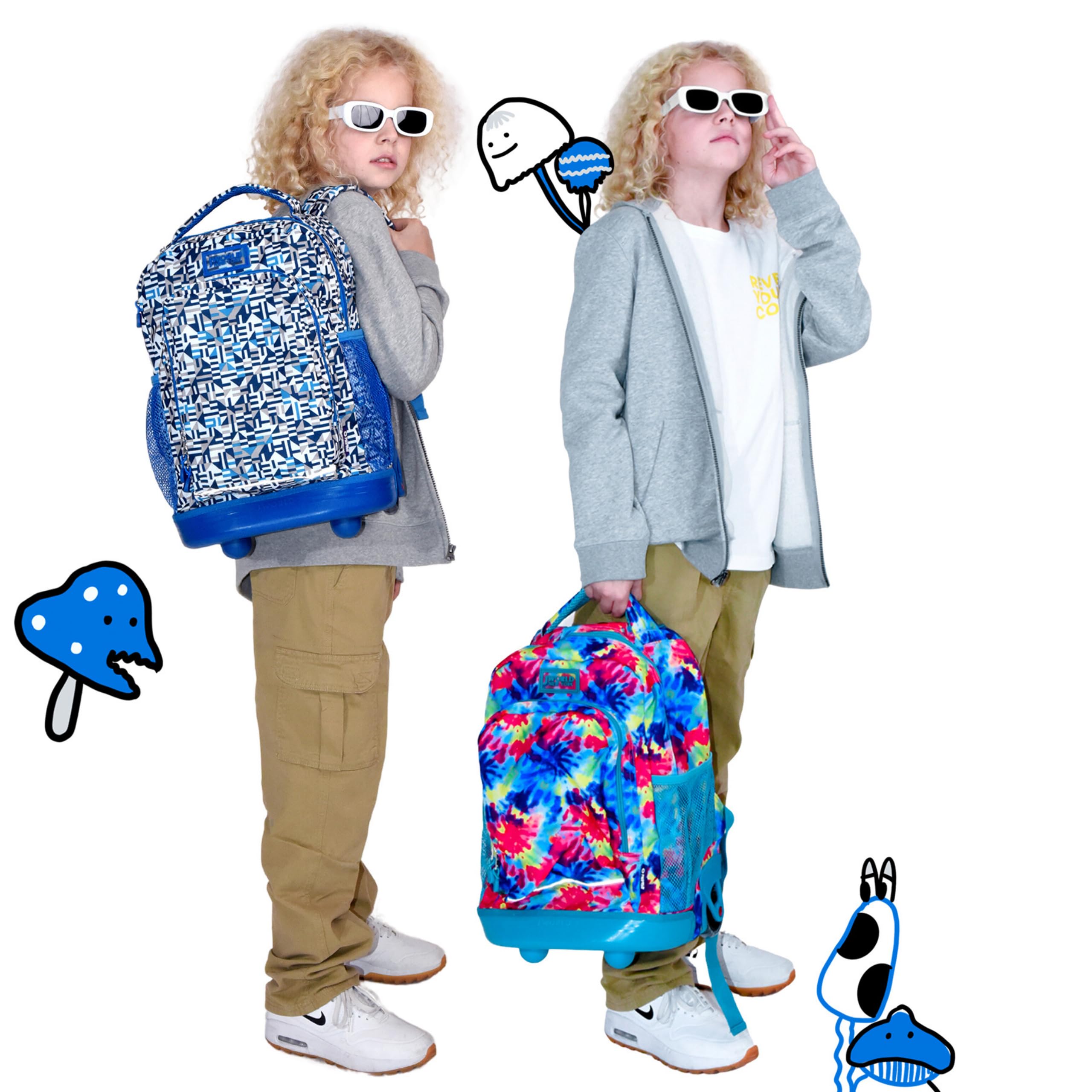 J World Sunny Rolling Backpack for Kids. Roller Bag With Wheels, Game - Image 8